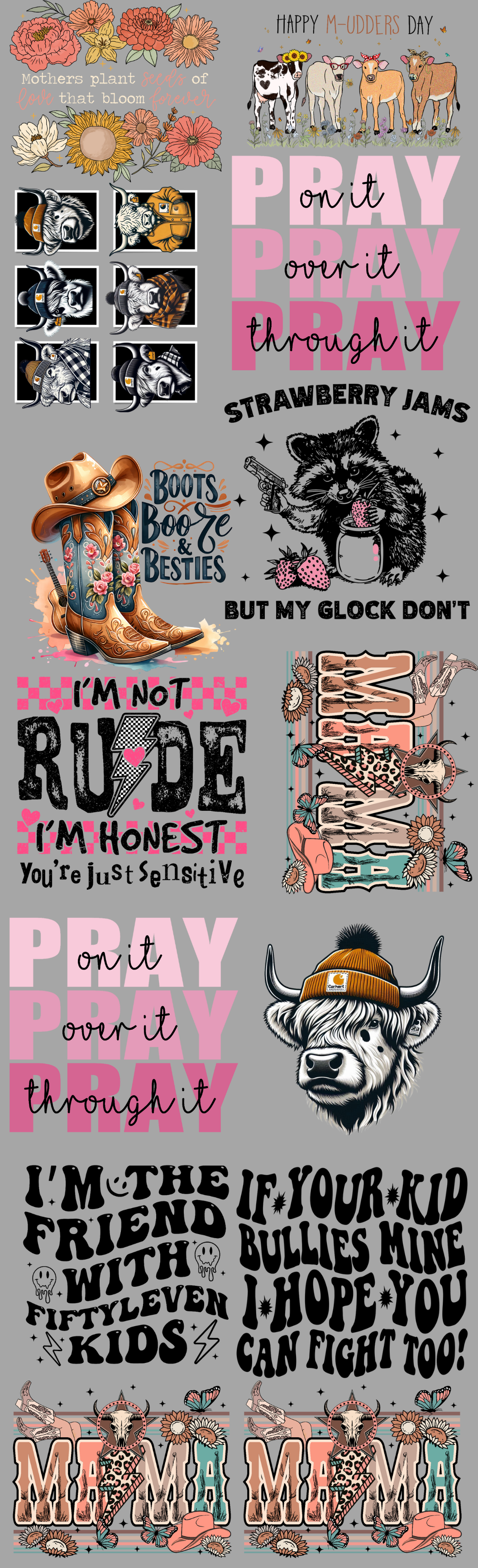 pre made dtf gang sheets