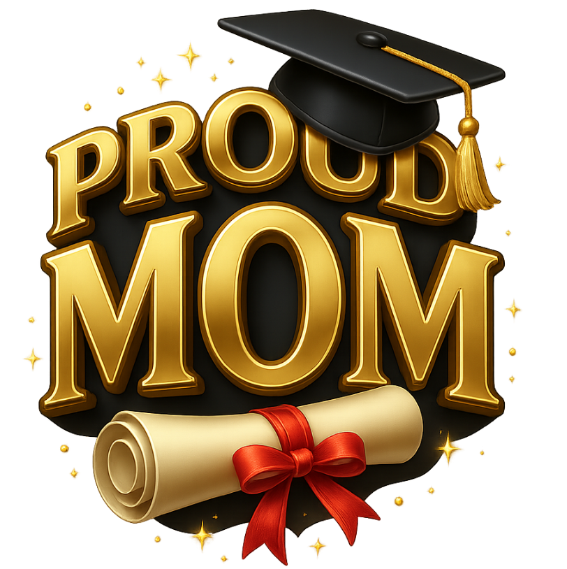 Proud Grad Mom PNG