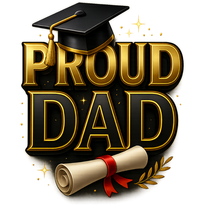 Proud Grad Dad PNG